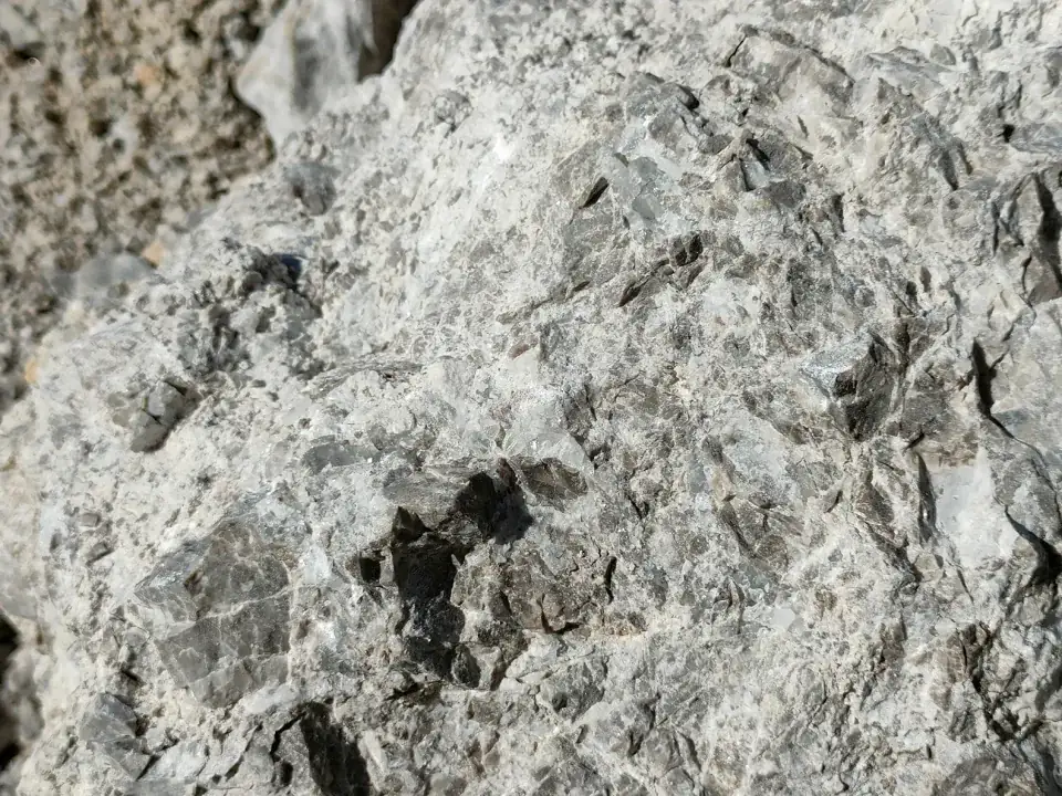 Close-up of dolomite rock, a calcium magnesium carbonate