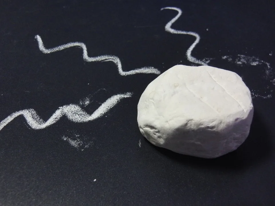 White kaolinite (china clay) mineral specimen